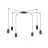 Emibig Hanglamp Traker Staal Zwart | Geschikt voor 6x GU10 - Max 10W